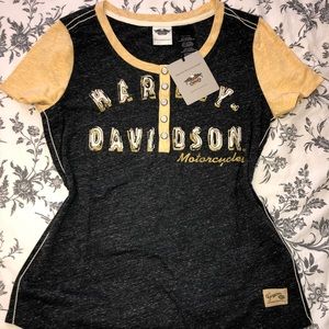 💛 Ladies Harley-Davidson Knit Colorblock Tee 💛